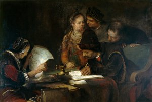 Le contrat de mariage, vers 1670