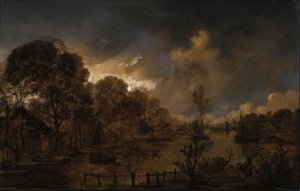 Un canal au clair de lune
