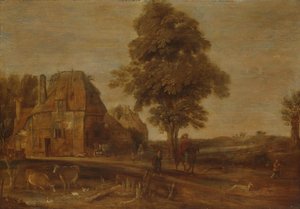 Paysage avec une auberge