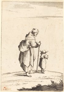 Mendiante et enfant - After Jacques Callot