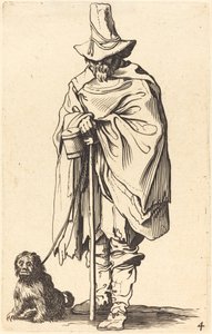 Mendiant avec chien - After Jacques Callot