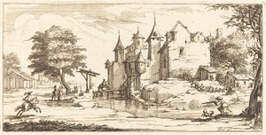 Château avec un pont-levis