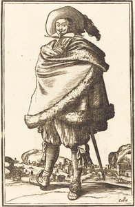 Noble homme enveloppé dans un manteau bordé de fourrure