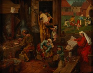 Un alchimiste - After Pieter Brueghel the Elder