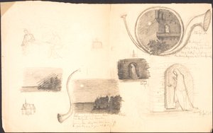 Feuille de Croquis avec Divers Motifs et Notes