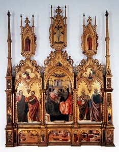 Couronnement de la Vierge, triptyque