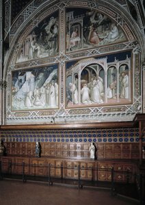 Vue de la chapelle Castellani décorée de fresques par Agnolo Gaddi