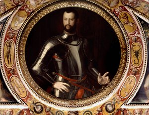 Portrait de Jean de Medicis dit Jean des Bandes Noires (Giovanni dalle Bande Nere) (1498-1526) par Bronzino (1503-1572) - Peinture conservée au Palazzo Vecchio, Florence