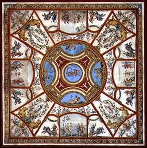 Conception de plafond pour la salle de petit-déjeuner peinte à Kedlestone Hall, Derbyshire, c.1760 - Agostino Brunias