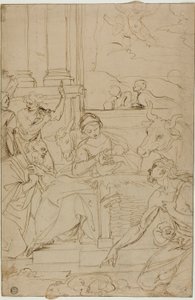 Adoration des bergers - Agostino Carracci