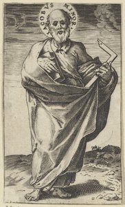Apôtre Jacques le Mineur avec un livre et une équerre - Agostino Carracci