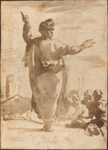 Saint Paul prêchant - Agostino Carracci