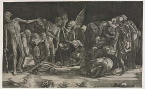 Allégorie de la mort et de la renommée, 1518 - Agostino Musi