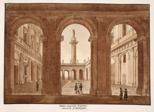 Le Palazzo Imperiali Valentini. Restauration archéologique., 1833