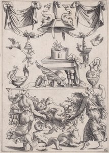 Panneau ornemental, vers 1514-36 - Agostino Veneziano