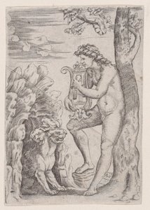 Orphée, daté de 1528 - Agostino Veneziano