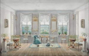 Le Salon dans le Manoir Gorki, 1831 - Agrafena Dmitrievna Blagovo