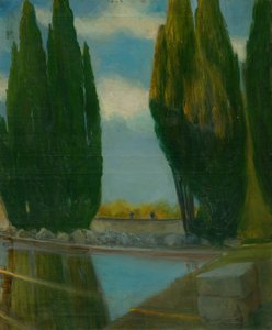 Paysage avec lac, c.1890-98