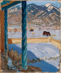 La maison de Taos au soleil - Akseli Valdemar Gallen-Kallela