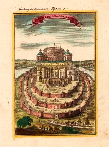 La forteresse et les jardins suspendus de la reine légendaire Sémiramis à Babylone