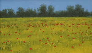 Champ jaune avec coquelicots, 2002