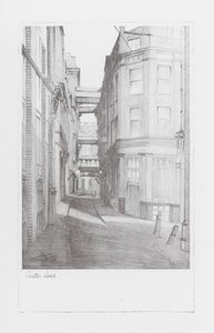 Ruelles de Londres : Carter Lane (lithographie)