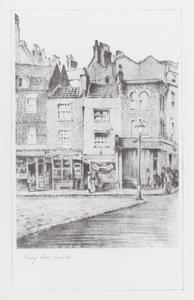 Ruelles de Londres : Drury Lane Corner (litho)