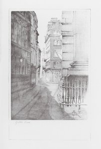 Ruelles de Londres : Gutter Lane (litho)