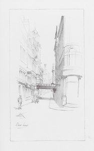 Ruelles de Londres : Shoe Lane (lithographie) - Alan Stapleton