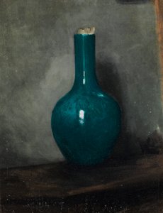 Vase bleu sur fond gris, c.1885