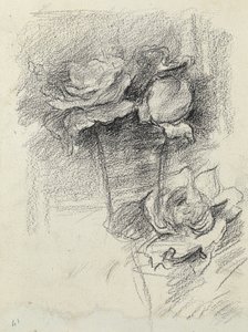 Nature morte de roses dans un vase, vers 1890