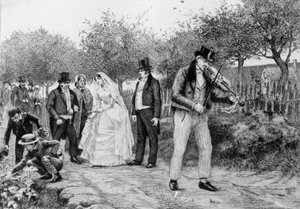 Illustration du roman "Madame Bovary" par Gustave Flaubert (1821-1880). Illustration par Albert Fourie (1854-1937).