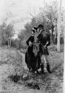 Illustration du roman « Madame Bovary » par Gustave Flaubert (1821-1880). Illustration par Albert Fourie (1854-1937)