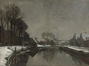 Une ville belge en hiver - Albert Baertsoen