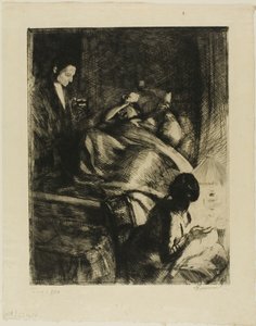 Livraison, plaque trois de la femme