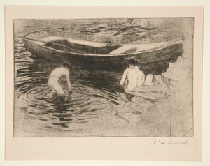 La baignade à Talloires - Albert Besnard