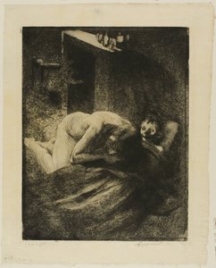 Misery, plaque neuf de Woman - Albert Besnard