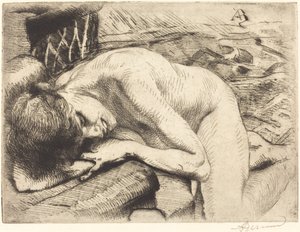 Le modèle endormi à terre - Albert Besnard