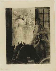 Réussite sociale, plaque sept de Femme - Albert Besnard