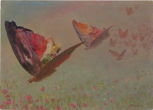 Papillons avec cavaliers - Albert Bierstadt
