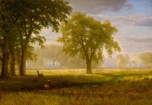 Elan à Oak Grove (Tuolumne Meadows) - Albert Bierstadt
