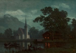 Lac des Quatre-Cantons, Suisse - Albert Bierstadt