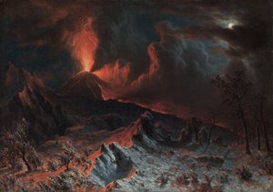 Le Vésuve à minuit, 1868