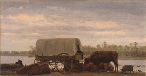 Repos sur le Platte - Albert Bierstadt