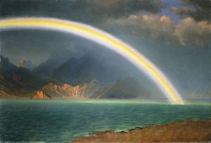 Arc-en-ciel sur le lac Jenny, Wyoming - Albert Bierstadt