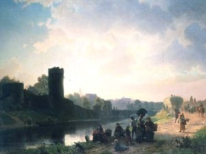 Estuaire de rivière - Albert Bierstadt
