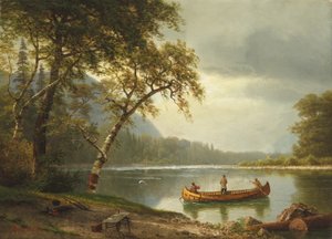 Pêche au saumon sur la rivière Caspapediac - Albert Bierstadt