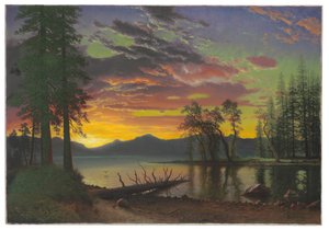 Crépuscule, Lac Tahoe, vers 1870