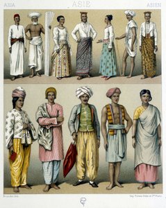 Costumes des Indes - dans « Le costume historique » par Racinet, fin 19ème siècle