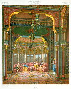 Harem en Turquie - dans « Le costume historique » par Racinet